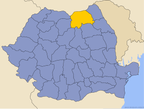 Lage des Bezirks Suceava in Rumänien